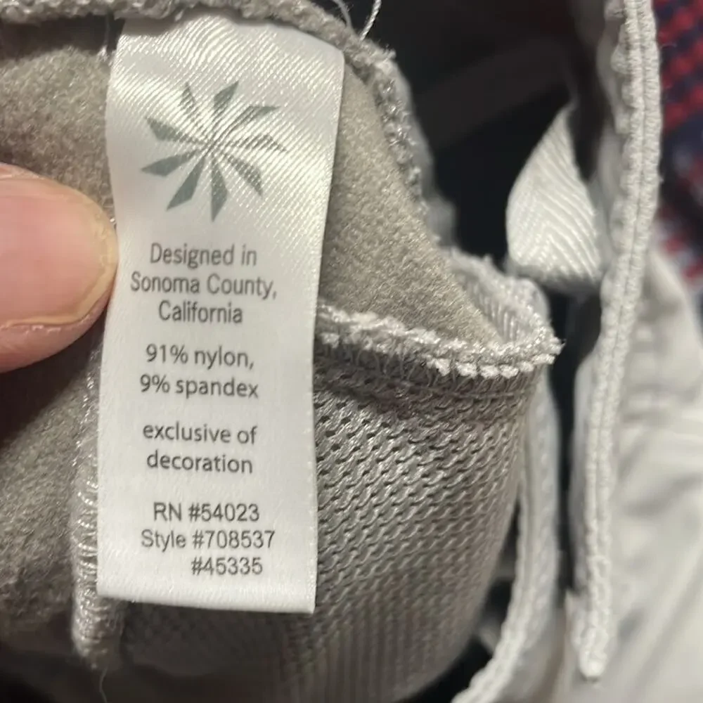 Athleta Tear Away B4 You Play Skirt Gray Zip Pockets Drawstring 4 Petite - Picture 8 of 8